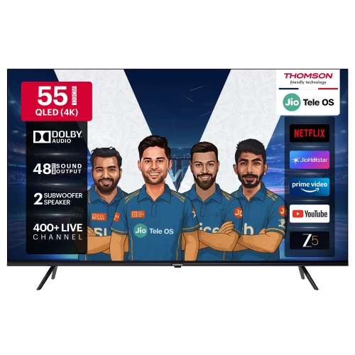 Thomson 139 cm (55 inch) QLED Ultra HD (4K) Smart JioTele OS TV 2025 (55TJQ0032)